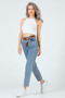 Monera Women's Mom Jeans Pants Snow Wash (Buy 1 Size Larger) - 4