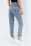 Monera Snow Wash High Waist Lycra Blue Mom Stretch Jeans (Buy 1 Size Larger) - 4