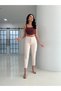 Beige Colorfast Pale Maman Jeans - High Waist Puffiness - 3