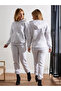 Hooded Zippered Women's Sweatshirt and Sweatpants Set