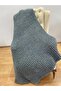KNITTED TV BLANKET - TV BLANKET - SEAT CHALK, BLANKET, SINGLE PERSON BLANKET - 3