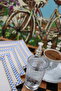 منديل تقديم الكوكتيل المطرز بنمط الشطرنج (6 قطع) - 4
