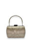 Nude Color Special Design Satin Metal Handle Evening Bag Evening Bag - 2