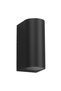 Plastic Black Case Bidirectional Oval Wall Lighting Fixture with Daylight Bulbs Included - 2