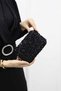 Women's Black Natural Stone Portfolio Evening Dress Evening Bag - 2