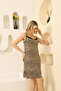 Leopard pattern viscose fabric nightgown - 3