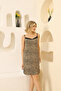 Leopard pattern viscose fabric nightgown