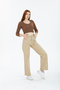 Alissa 90's Snow Wash Snow Gray Lycra Super High Waist Wide Leg Loose Jeans Palazzo Trousers - 3