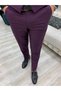 Men's Suit Swallow Collar Italian Cut Slim Fit Jacket Vest Trousers-Purple - 6