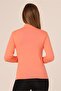 Half Fisherman Long Sleeve Viscose Salmon Bodysuit - 2