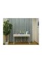 Sailing Anchor Patterned Children's Room Tulle Curtain 150x260 cm Sparse Pleat, 1/2 - 2