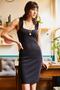 Women's Black Strap Frilly Lycra Camisole Dress ELB-19001051 - 6