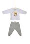 Baby Boy Gray Printed Set 0-6 Months 2-Piece Azz002028