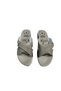 Ge082-10 Women's Beige Orthopedic Cross-Strapped Walking Slippers - 6