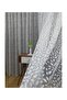 Leaf Pattern French Lace Tulle Curtain & Double-Breasted Curtain, 250X260, Sparse Pleat, 1/2