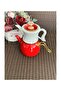 Red Enameled Porcelain Teapot - 2