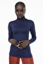 Full Fisherman Long Sleeve Viscose Navy Blue Bodysuit