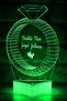 مصباح LED ثلاثي الأبعاد على شكل حلقة