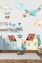 Kids Room Wall Sticker Set Airplane Trains And Sweet Houses