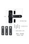 Pvc Window Child Safety Burglar Security Lock with Button Anthracite Set of 5 - 2
