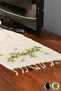 Olive Embroidered Cotton Decorative Sideboard And Thin Tablecloth 138x28 Cm