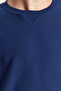 Navy Blue Textured Collar Detailed Oversize Sweatshirt - TMNAW24SW00233 - 5