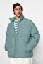 Mint Unisex Oversize Fit Dik Yaka Suya ve Rüzgara Dayanıklı Şişme Kışlık Mont TMNAW24MO00003 - 2