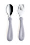 Vacuum Food Plate + Stainless Steel Fork Spoon + Silicone Tip Fruit and Vegetable Feeder + Glass Grater - 4