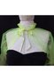 Amy evening dress tulle shawl neck collar neon yellow - 6