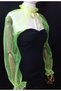 Amy evening dress tulle shawl neck collar neon yellow - 3