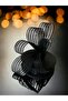 2.5 cm STRIP CHIFFON BLACK RIBBON 20 m - 2