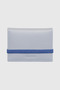 325 Genuine Leather Horizontal Card Holder with Transparent Chamber Arsel Ice Blue