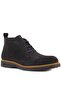- Navy Blue Suede Leather Lace-Up Men's Boots 102-9065-21750 - 2