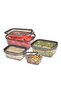 4-Piece Rectangular Storage Set with Smoke Lock and Lid - 2