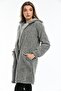 Women's Gray Long Zippered Fleece Cardigan