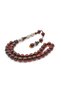 Brass Nakkaş İmameli Sphere Brown Squeezed Amber Prayer Beads - 3