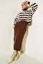 5105 Turtleneck Gilet Knitwear Suit Brown
