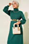 Women's Turtleneck Wrap Dress - 2