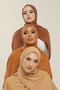3-Piece Advantage Set (sand-cinnamon-red Brown) Luxury Combed Cotton Shawl - Women's Hijab Jersey Hijab - 7