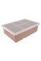 Silicone Large Size Xxl 6-Piece Cube Ice Mold with Lid, Powder 3 Pieces - 9