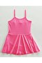 Girl's Black Rope Strap Skirt Swimsuit