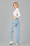 Elektra Light Blue Snow Wash Super High Waist Wide Leg Jeans Women's Jeans - 5
