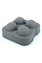Large Size Silicone 4-Piece Ball Ice Box Ice Mold, Gray - 4