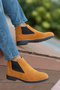 Unisex Chelsea Boots Guaranteed Product Freemax.30141 Suede Cinnamon - 3