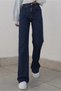Morena 90's Women's Navy Blue Wide Leg Palazzo High Waist Pants - 2