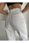 Monera Rs Super High Waist White Color Palazzo Loose Jean Pants - 3
