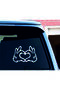 Auto Back Sticker with Heart Sign Eiler - 20x13 cm - 2