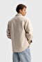 Oversize Men's Single Pocket Thick Stamped Shirt - 4