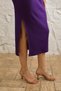 Women's Twill Turtleneck Ribbed Camisole Midi Length Dress - 6