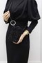 Women's Black Natural Stone Portfolio Evening Dress Evening Bag - 3